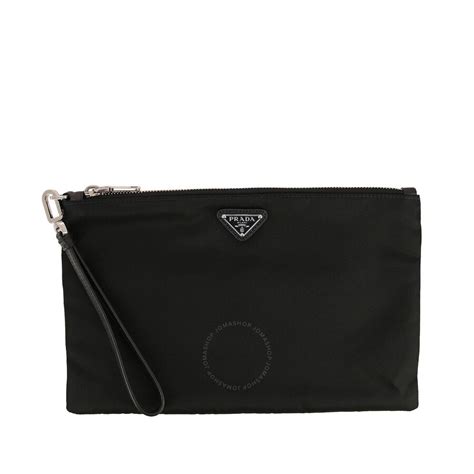 prada black nylon clutch|prada nylon purses.